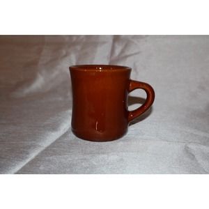 Vintage Libertyware Brown Ceramic Coffee Mug Diner Style Nice!